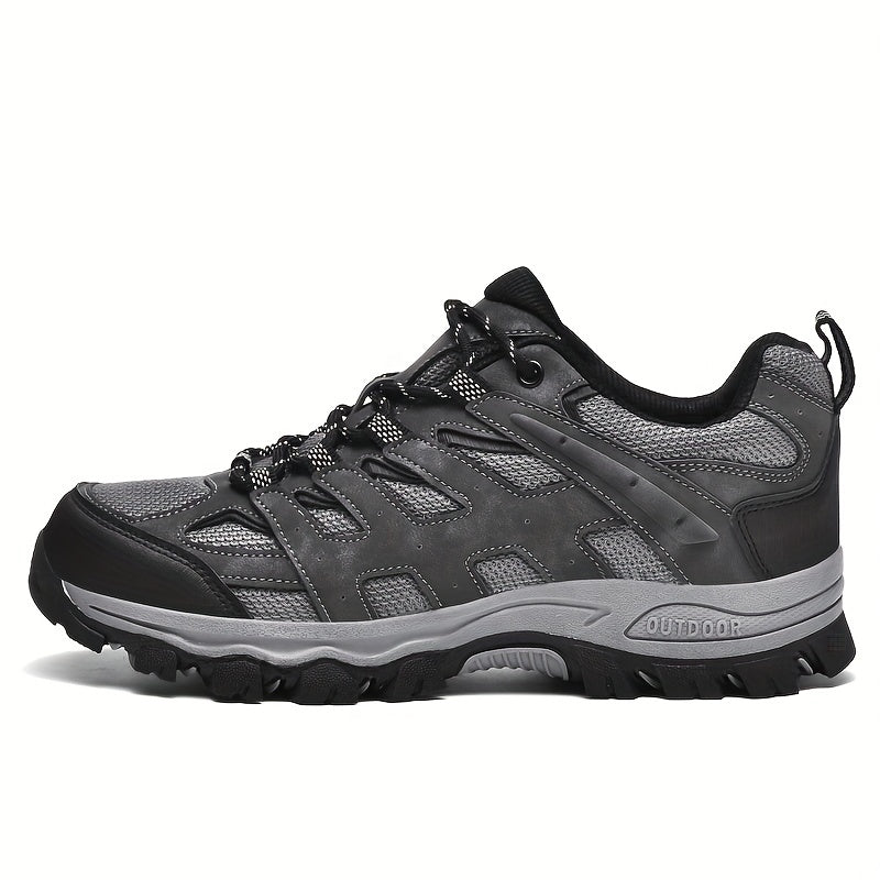 Men's Mesh Lace Up Hiking Sneakers Non Slip Outdoor Shoes