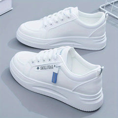 Women's Platform Skate Shoes Lace Up Low Top Sneakers