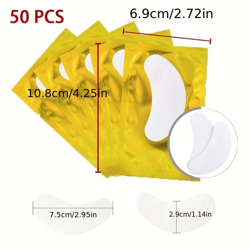 50pcs Under Eye Pads Gel Patches for Eyelash Extensions