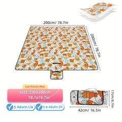 Waterproof Sandproof Mat Cartoon Animals - Outdoor Beach Camping Hiking