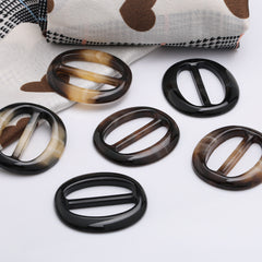 Silk Scarf Clasp for Trench Coat with Belt Buckle