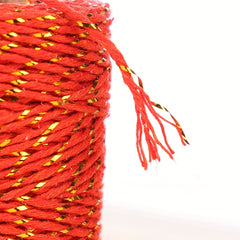 5mm Colorful Golden Silk Cotton Rope, 50m, DIY Webbing Accessories
