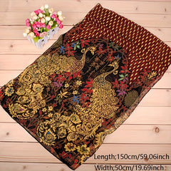 Boho Chiffon Scarf Phoenix Pattern Print Windproof Shawl