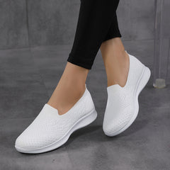 Women's Lightweight Woven Sneakers Slip-on Sports Shoes