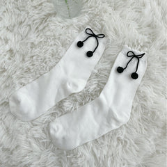 Women's Cherry Side Crew Socks