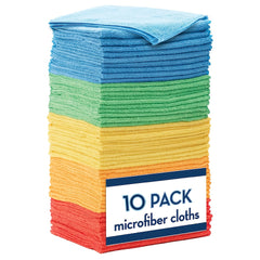 10pcs Microfiber Scouring Pad Square Dish Cloths for Kitchen Stove Antibacterial