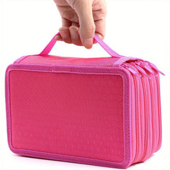 72-Slot Portable Pencil Bag Zipper Case for Coloring Pencils