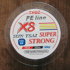 TYOZ 300M 8 Strand Braided Fishing Line High Strength PE X8
