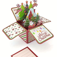 Christmas Deer 3D Pop Up Box Greeting Card with Envelopes