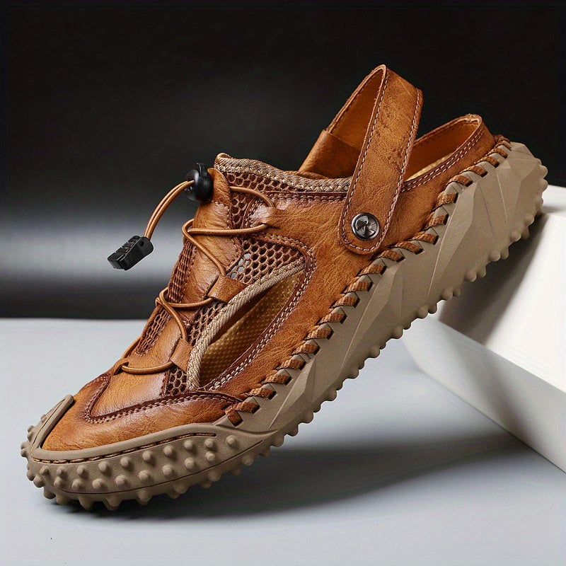 Men's Stitch Non Slip Sandals Wear resistant Comfy Beach Shoes Summer