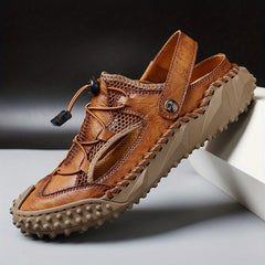 Men's Stitch Non Slip Sandals Wear resistant Comfy Beach Shoes Summer