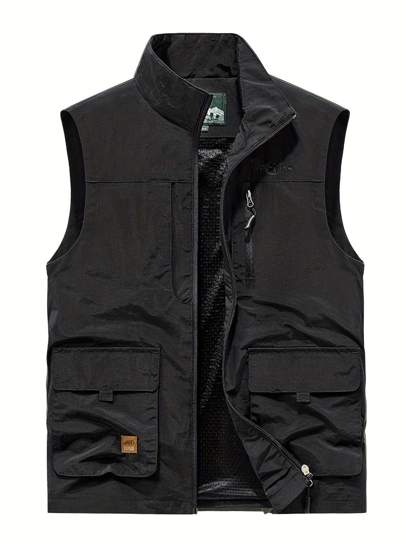 Men's Cargo Vest Outdoor Fishing Zip Up Spring Summer