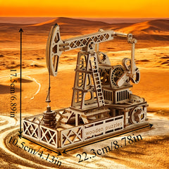 3D Wooden Mechanical Vintage Car & Motorcycle Puzzle Set