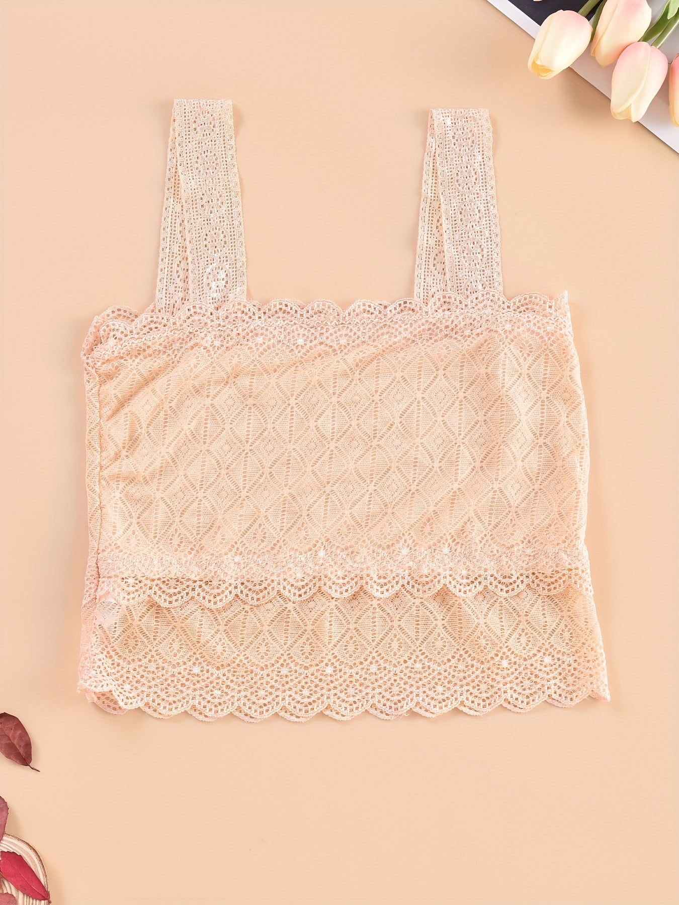 Lace Tank Top Sleeveless Trim Lingerie