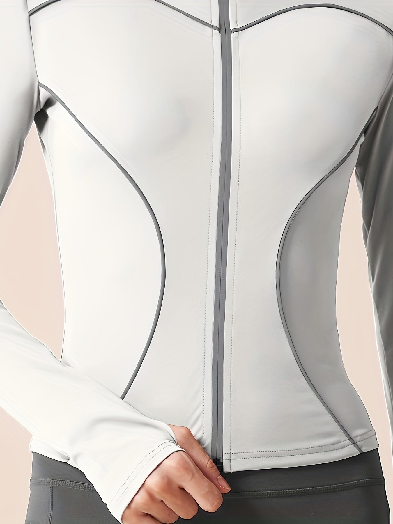 Girls Reflective Fleece Zip Up Yoga Jacket for Fall Winter