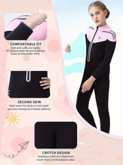 Kids Warm Fleece Diving Suit 3.5mm Half Zip Long Sleeve for Swimming Surfing