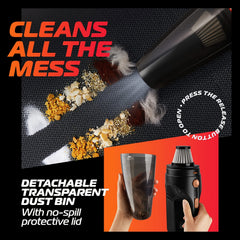Portable Car Vacuum Cleaner Wet & Dry Cleaning 12V DC 16 Ft Cord & Bag