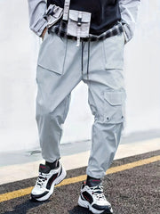 Men's Flap Pocket Trousers Loose Casual Outdoor Pants