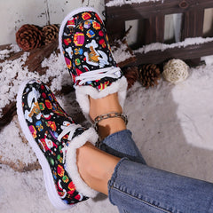 Women's Christmas Snow Boots Winter Plus Plush Comfort Flats