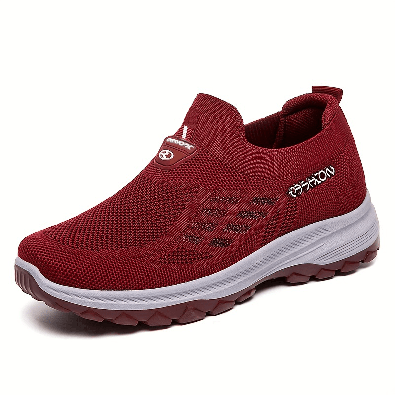 Women's Breathable Knit Chunky Slip On Sneakers