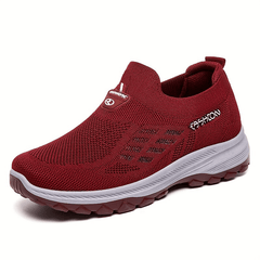 Women's Breathable Knit Chunky Slip On Sneakers