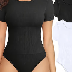 2Pcs Yoga Jumpsuits Round Neck Activewear