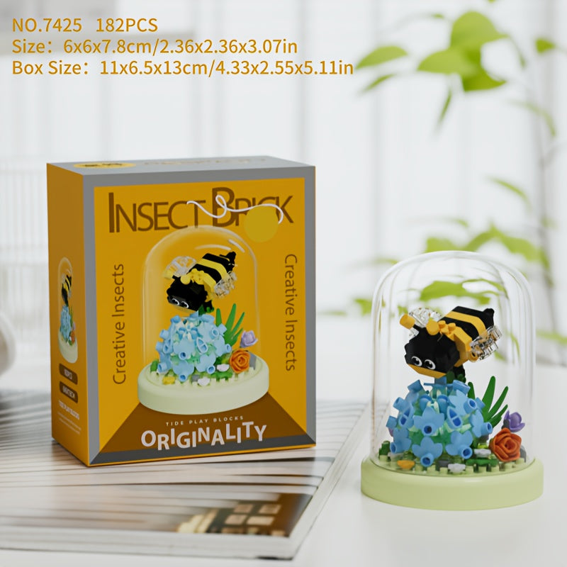 Insect Brick Building Blocks - Bee Snail Butterfly Design - Mixed