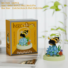 Insect Brick Building Blocks - Bee Snail Butterfly Design - Mixed