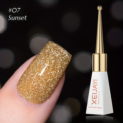 Holographic Gel Nail Polish 10ml Reflective Diamond Shine UV LED