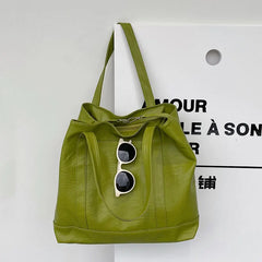 Large Capacity Green Tote Bag for Women