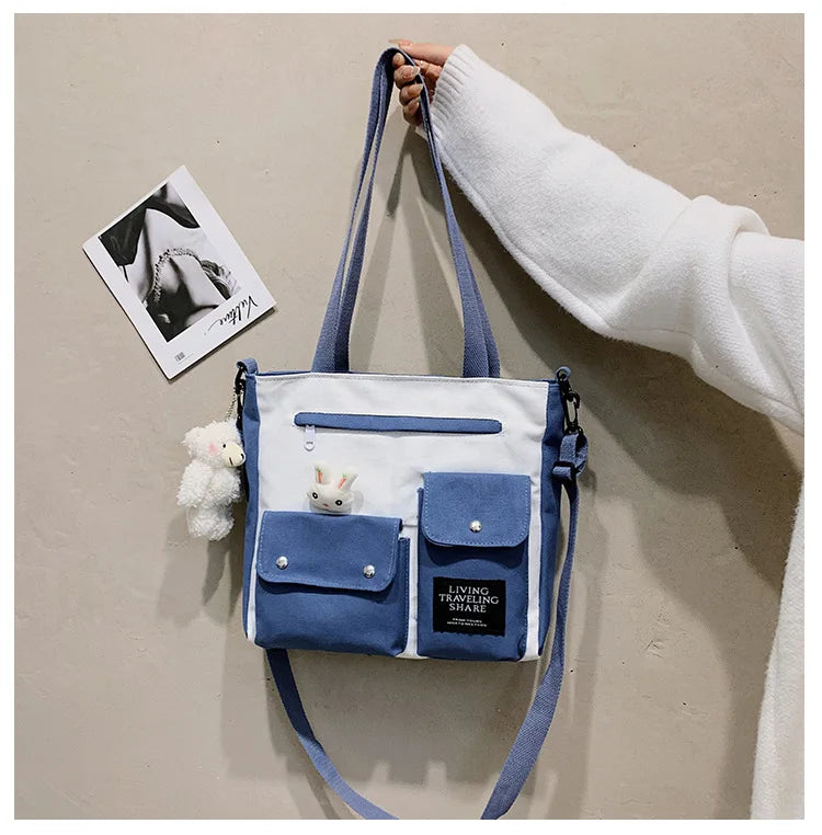 Large-capacity canvas bag Harajuku women handbag