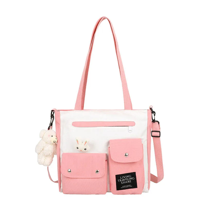 Large-capacity canvas bag Harajuku women handbag