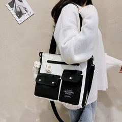 Large-capacity canvas bag Harajuku women handbag