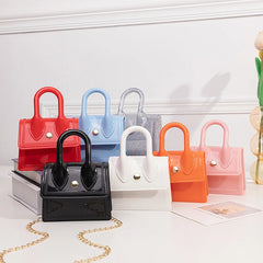 Mini PVC Shoulder Bag for Women Crossbody Messenger Satchel Tote Purse