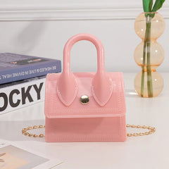 Mini PVC Shoulder Bag for Women Crossbody Messenger Satchel Tote Purse