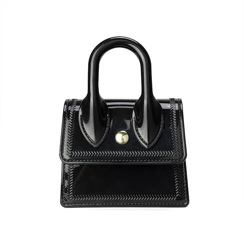 Mini PVC Shoulder Bag for Women Crossbody Messenger Satchel Tote Purse