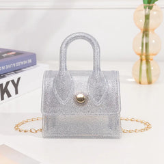 Mini PVC Shoulder Bag for Women Crossbody Messenger Satchel Tote Purse