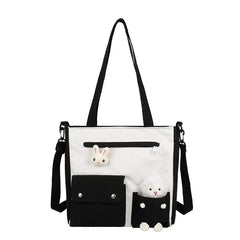 Japanese Student Shoulder Bag Canvas Messenger Bag