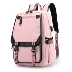 Pink Waterproof School Backpack for Girls Kids Book Bag