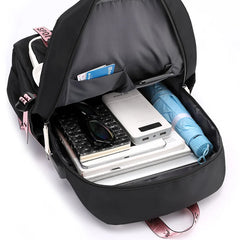 Pink Waterproof School Backpack for Girls Kids Book Bag