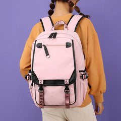Pink Waterproof School Backpack for Girls Kids Book Bag
