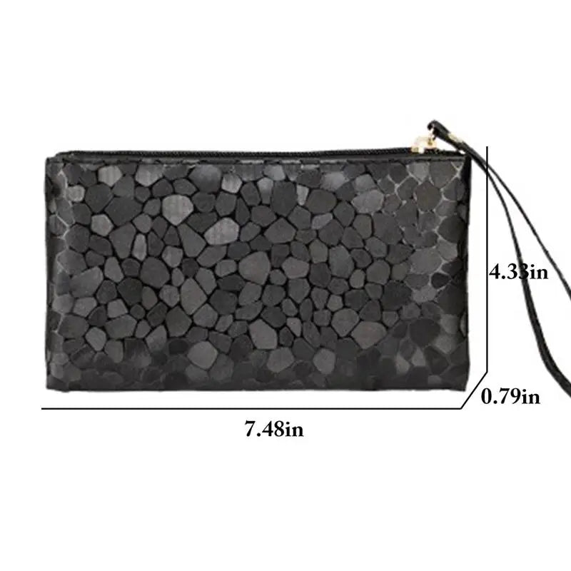 Marble Pattern Girls Wallet Zipper Change Purse Clutch Bag