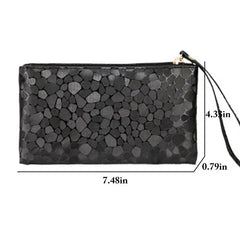 Marble Pattern Girls Wallet Zipper Change Purse Clutch Bag