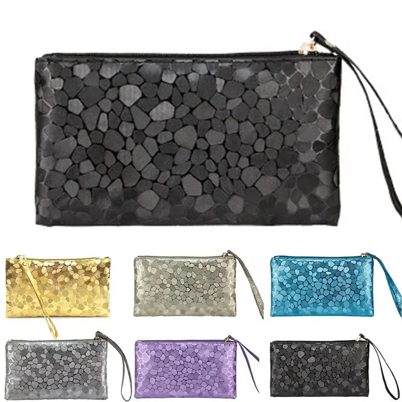 Marble Pattern Girls Wallet Zipper Change Purse Clutch Bag