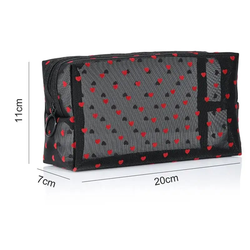 Printing Mesh Makeup Bag Large Capacity Cosmetic Pouch Cosmetic Organizer Bag