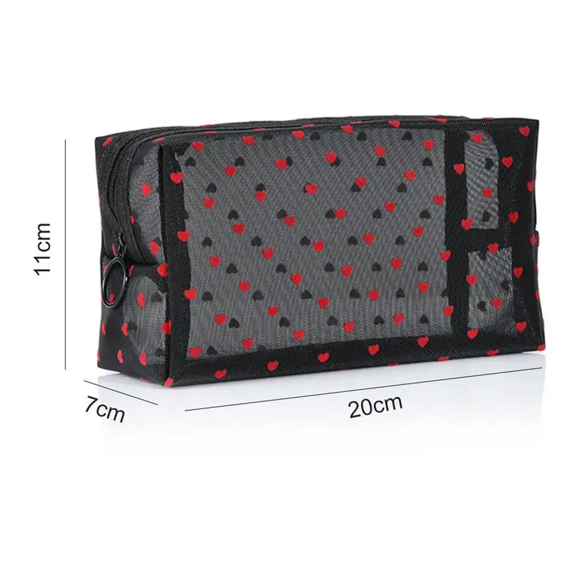 Printing Mesh Makeup Bag Large Capacity Cosmetic Pouch Cosmetic Organizer Bag