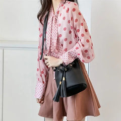 Tassel Bucket Shoulder Bag Women's Crossbody Purse