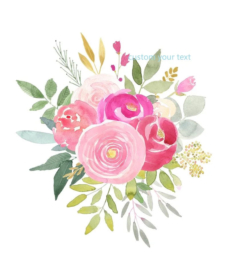 Floral Geometric Makeup Bag Bridal Shower Cosmetic Wash Bag