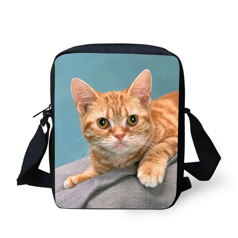 Cat Prints Shoulder Crossbody Bag Mini Messenger Small Bag