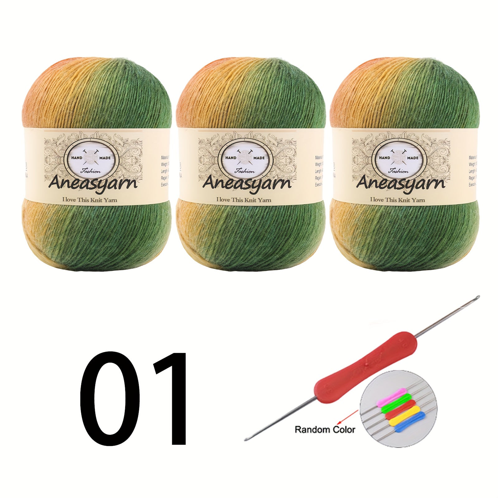 3pcs 100g Rainbow Yarn 3 0 4 0 Double Crochet Fine Rainbow Line Yarn